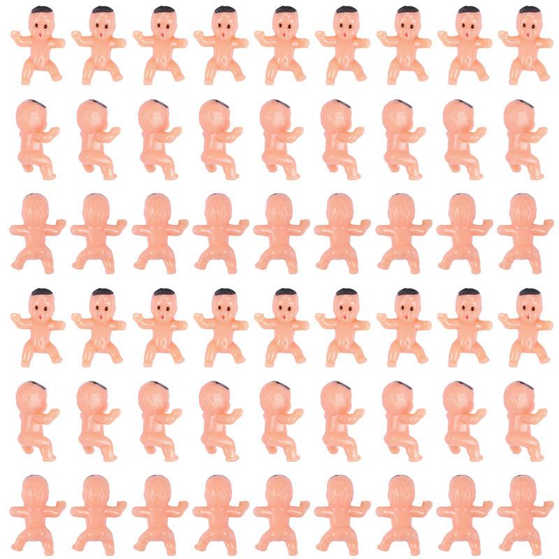 30/60Pcs Mini Plastic Babies Doll Baby Shower Favors Gender Reveal Party Decor Supplies Ice Cube Game Props Toy Gifts for Guests