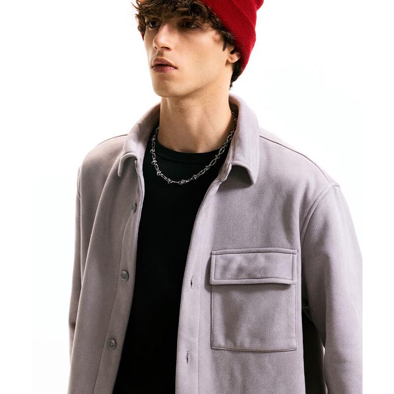Fingercroxxit Unisex Fleece-Lined Suede-Look Winter Jacket