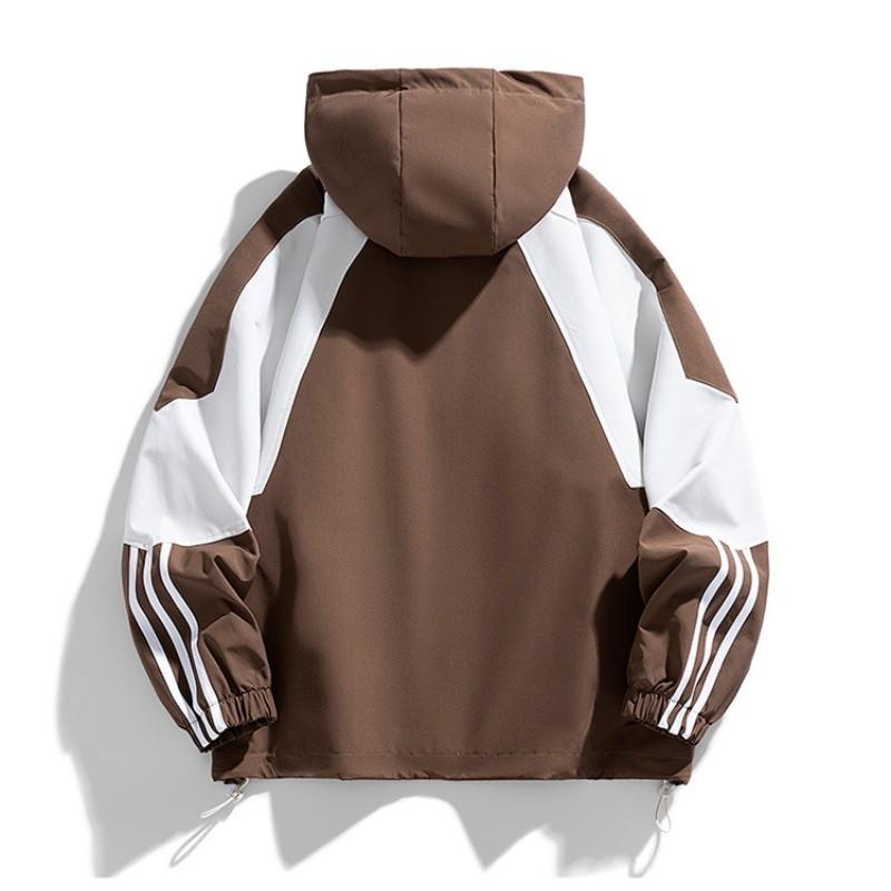 Мужская весенняя новая модная куртка-карго с капюшоном, повседневная свободная куртка соответствующего цвета