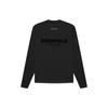 Essentials SS22 Long Sleeve Tee With Velvet Lettering Unisex Tops Black FOG-SS22-463
