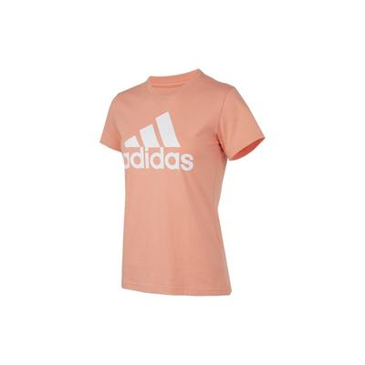 Essential Logo Print Спортивная футболка с коротким рукавом и круглым вырезом Женские топы Розовый H07810