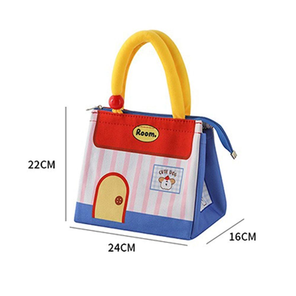 Милая мультяшная сумка-ланчбокс Дофамин Большая вместимость Ланч-бокс Форма домика с ручкой Термоизолированная сумка-тоут для студентов и офисных работников