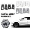 Кнопки переключателя стеклоподъемника для Tesla Model Y Juniper 2025 Аксессуары 4 шт. Силиконовая накладка на ручку открывания двери Наклейка для защиты автомобиля