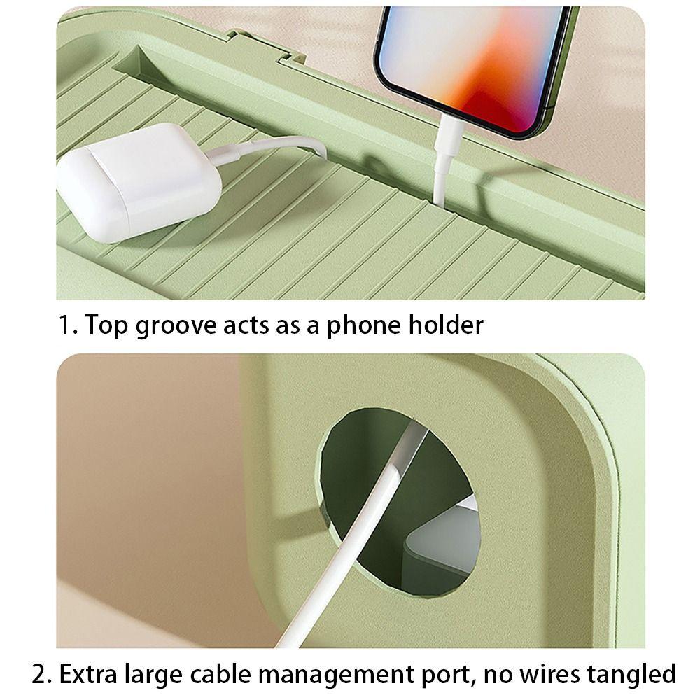 1Pcs Waterproof Cable Storage Box Wire Case Cable Winder Charger Socket Organizer