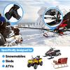 Extra Long 19Ft Snowmobile Tow Straps - 4400Lbs Break Strength Heavy-Duty ATV Towing Rope With Stainless Steel Hooks For Sled Snowboards Emergency