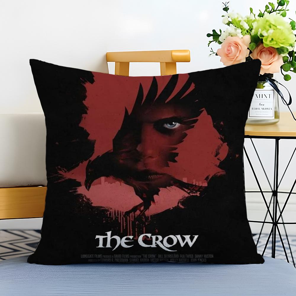 RRaven CCrow Movie Cushion Cover Washable Linen Pillowcase Soft for Sofa Bed Cozy Home Room Decor