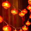 Батарейный USB Питание Красный Фонарь Гирлянда Светодиодные Гирлянды Весенний Фестиваль