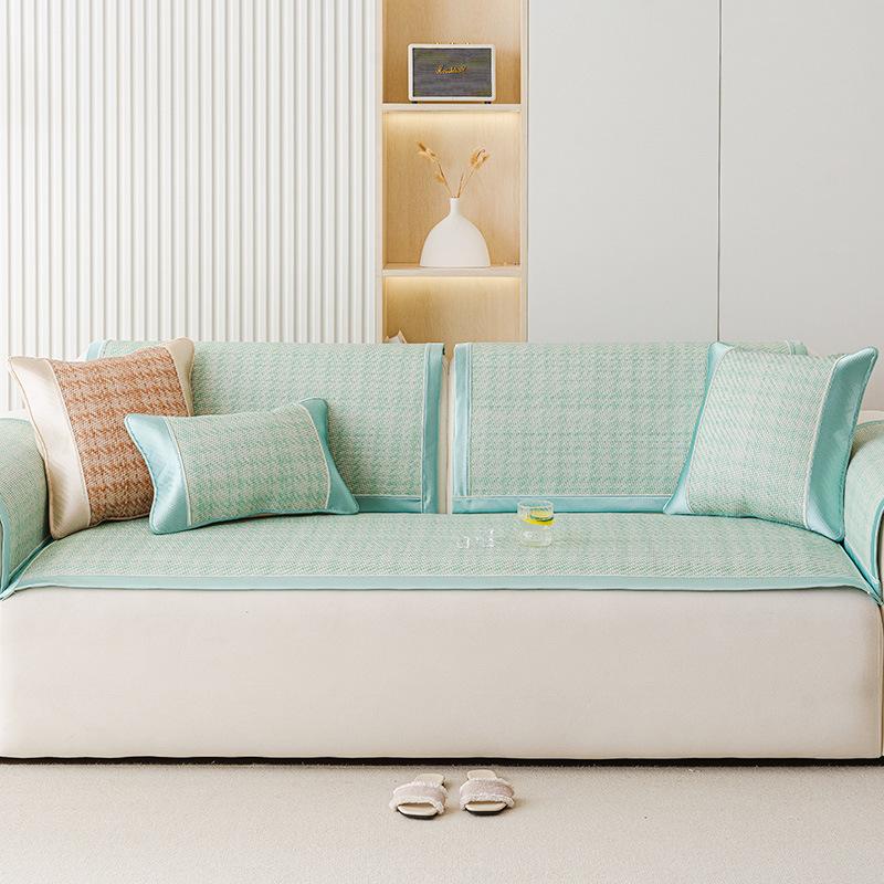 Medieval Rattan Sofa Cushion Summer  New Sofa Cover Summer Ice Silk Cold Mat Cushion