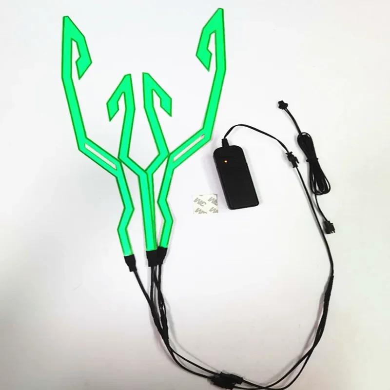 Новый фонарь для шлема мотоцикла 4 в 1 EL Light 3 Mode Led фонарь для шлема ночной езды сигнальная полоса для шлема комплект аксессуаров для украшения