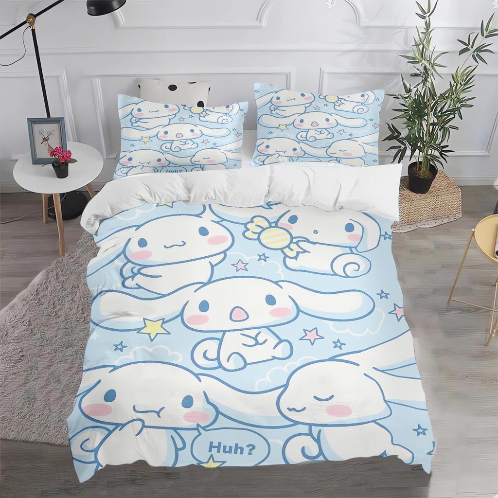 Cinnamoroll Sanrio Quilt Cover, Anime Printed Cartoon Duvet, Skin-Friendly, Breathable, Cute, Warm, Bedding, Warmth, New Design