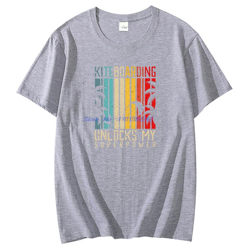 Vintage Kiteboarding Kitesurfing Funny Graphic T Shirts Birthday Gifts Tshirt Cotton Short Sleeve Tshirts Mens Print T Shirt
