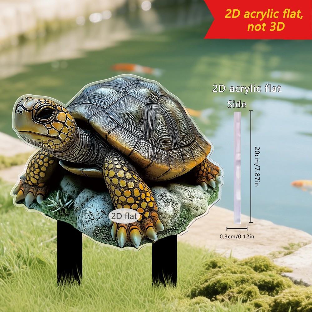 Новая лягушка утка черепаха животное 2D плоский акрил двор сад украшение для дома напольный штекер