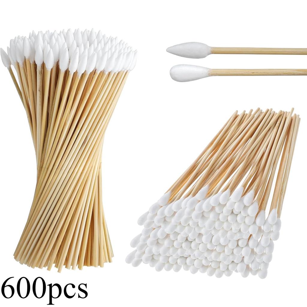 6-дюймовый заостренный и круглый длинный ватный тампон, высокоабсорбирующие аппликаторы с ватным наконечником, для нанесения макияжа на масляной основе и средства для снятия макияжа