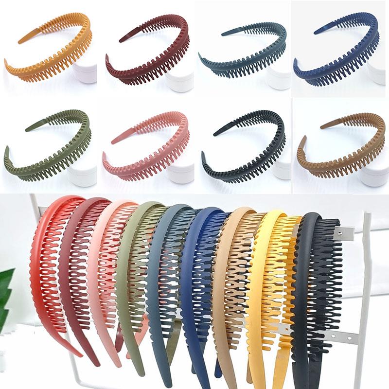 Female Hair Accessories Hairband Headwear Hairband Women Girls Headdress Solid Cloth Headband Wrap Hair Hoop Bezel With Teeth