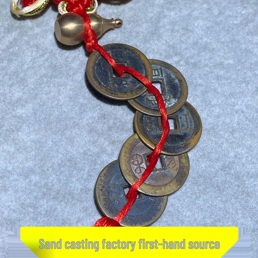 Five Emperors Authentic Brass Threshold and Over-Door Coins - Ancient Copper Coins for Entryway