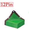 12 PIN Green Sunshade Net for UV Protection In Greenhouses Agricultural Gardens Pavilions Sunshades Camping 90% Shading Rate