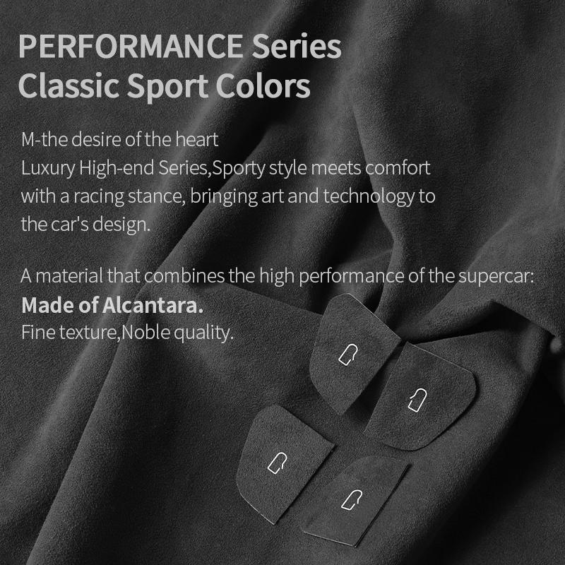 For Tesla Model Y Juniper Model 3 Highland Made of Alcantara Car Door Inner Handle Button Trim Sticker Interior Tuning Accessory