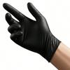 100PCS Black Nitrile Disposable Gloves, Waterproof Latex-Free Cleaning Gloves for Kitchen, Bathroom & Household Use