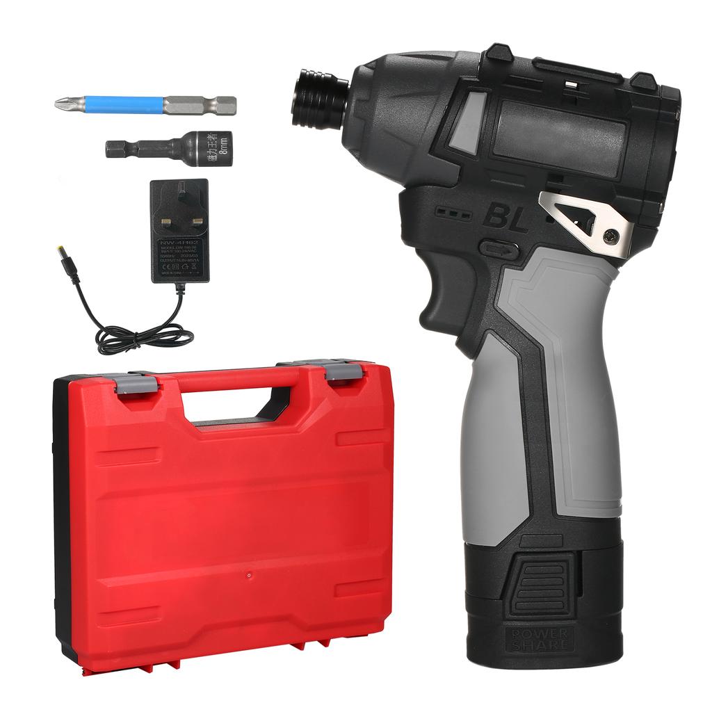 Набор бесщеточных электрических отверток 18 В. Набор перезаряжаемых беспроводных электрических отверток со скоростью 3450 об/мин и крутящим моментом 140 нм.