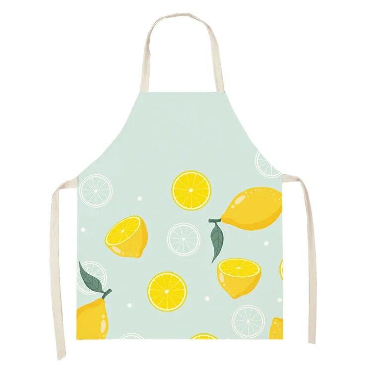 Фартук для приготовления пищи и выпечки. Фартук со свежими фруктами и клубничным узором. Льняной фартук без рукавов для родителей и детей. Фартук для уборки дома.