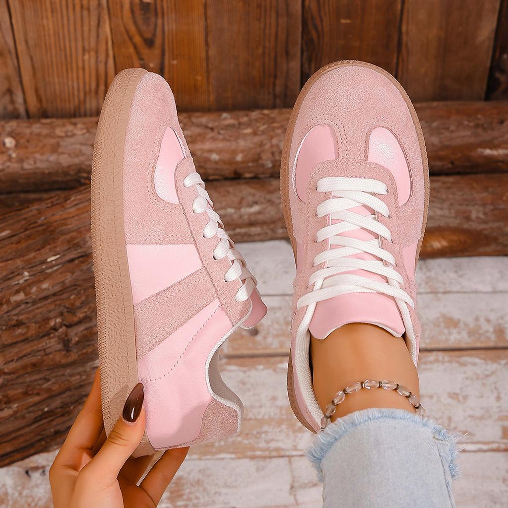 Женские кроссовки Классические комбинированные кроссовки German Trainer На плоской подошве Весенне-осенние Новые повседневные Спортивные кроссовки на шнуровке для женщин