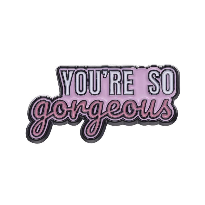 Уникальная стильная вдохновляющая брошь с буквой и геометрическим дизайном розы для модниц