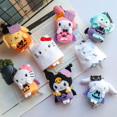 Кукла Hellokitty на Хэллоуин Cinnamoroll Kuromi Kawaii Ghost Мягкая игрушка Брелок Сумка Аксессуары Подарки на день рождения Игрушки на Хэллоуин