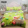 Мягкий мультяшный пасторальный кролик пододеяльник комплект постельного белья с принтом пасхальных яиц для детей детский односпальный королевский пододеяльник из микрофибры