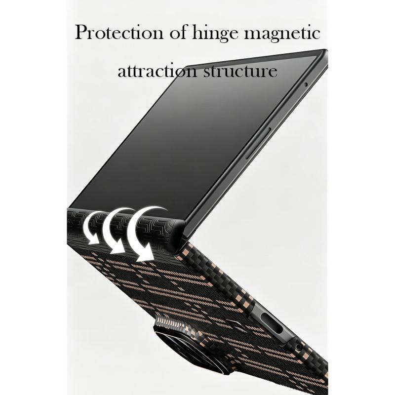 DEFENSE Чехол из углеродного волокна для Samsung Z Fold 8 Ultra Чехол-задняя крышка с поддержкой беспроводной зарядки из кевлара для SAMSUNG Z FOLD 8 ULTRA