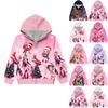 Children's Long-sleeved Loose-fitting Pullover Hoodie With Drawstring And Solid Color