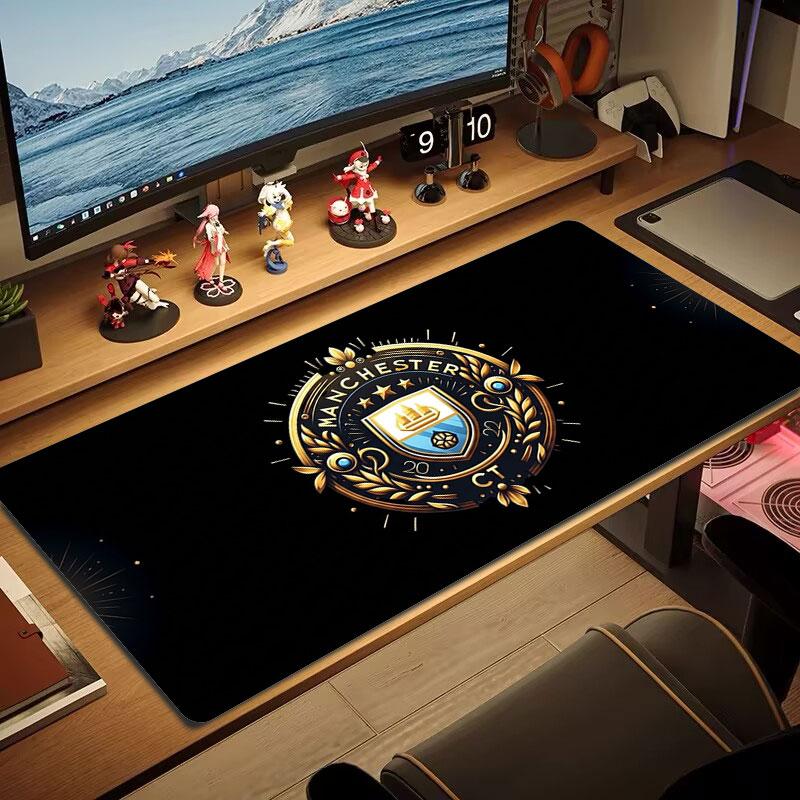 Manchester City F Large Size Mouse Pad Large Gaming Table Cushion Non-slip Laptop Tablet Big Mousepad XXL Mat Mini PC Playmat With Lock edge