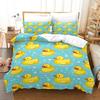 3D Print Yellow Duck Bedding Set Boys Girls Twin Queen King Size Duvet Cover Pillowcase Bed Boys Adult Home Textileextile