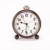 Retro Alarm Clock Metal Silent Table Desk Clock Non Ticking Quartz Movement Bedside Clock for Bedroom