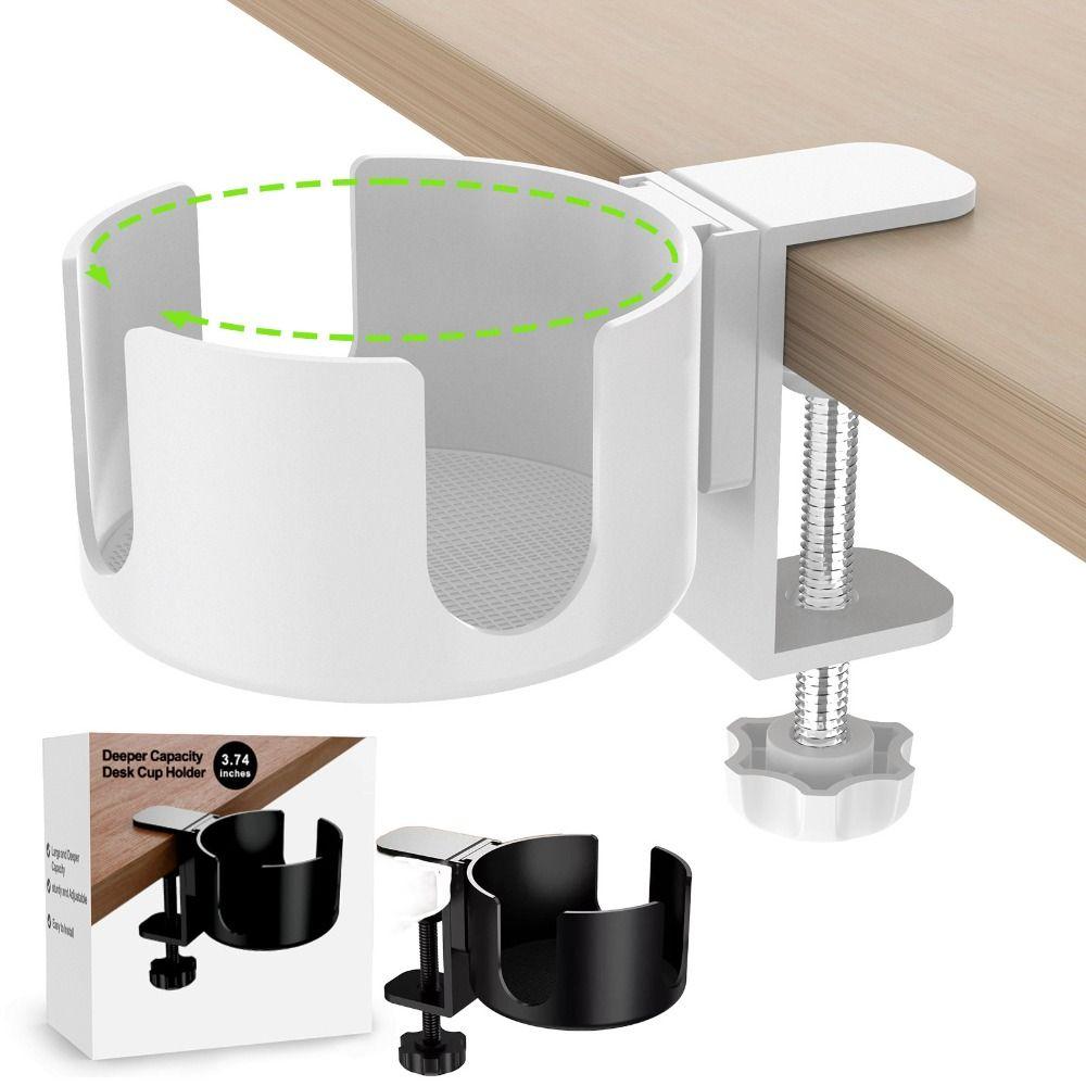 Removable Desk Cup Holder Clamp Punch-free Desk Drink Bottle Holder Large Cup Mug Holder