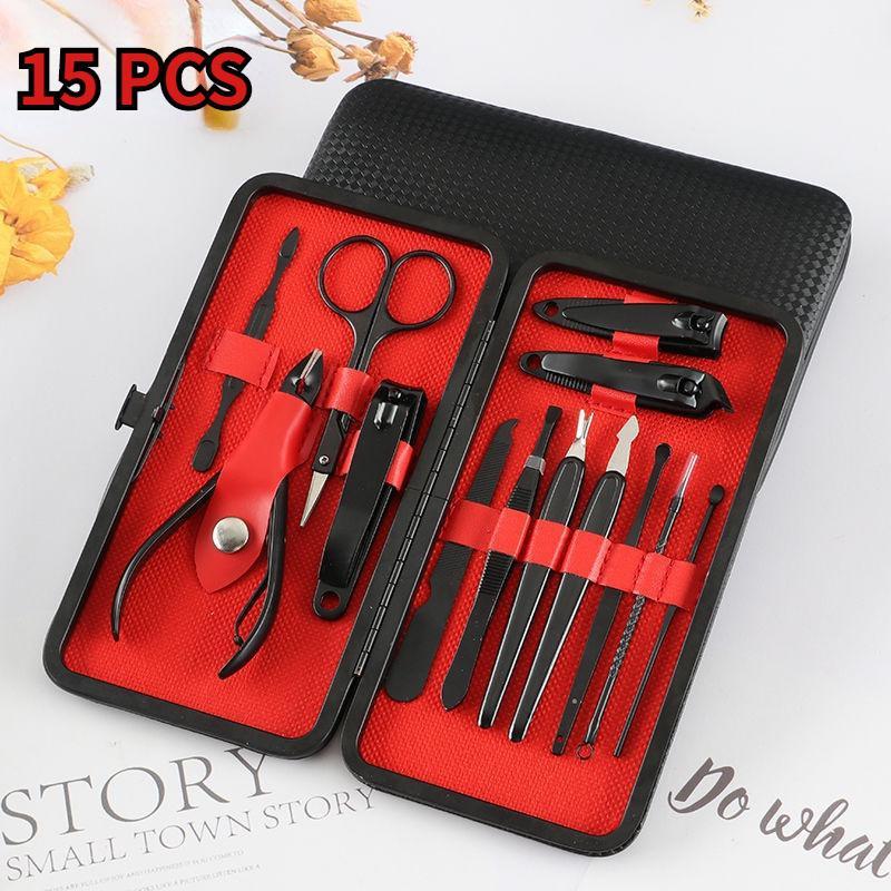 Набор маникюрных кусачек для ногтей. Маникюрные инструменты. Бытовые кирки из нержавеющей стали. Кусачки для ногтей. Маникюрные педикюрные ножницы для ногтей. Полный набор 10/15/19/24 шт.