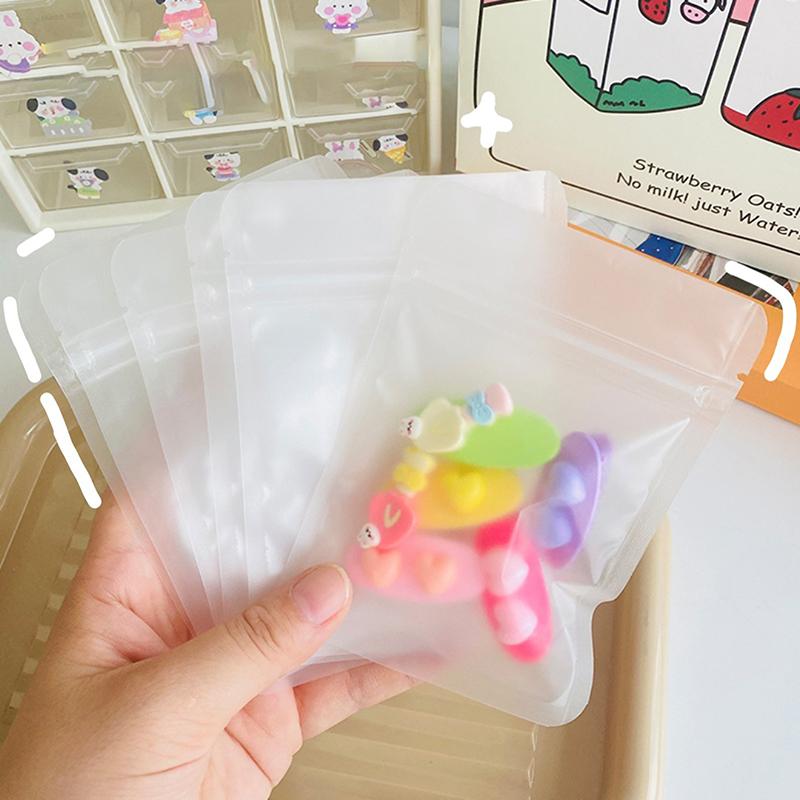 10 Pcs Multicolour Heat Sealable Flat Pouches Ziplock Mylar Bag Small Plastic Zip Lock Aluminum Foil Package Bags Card Film