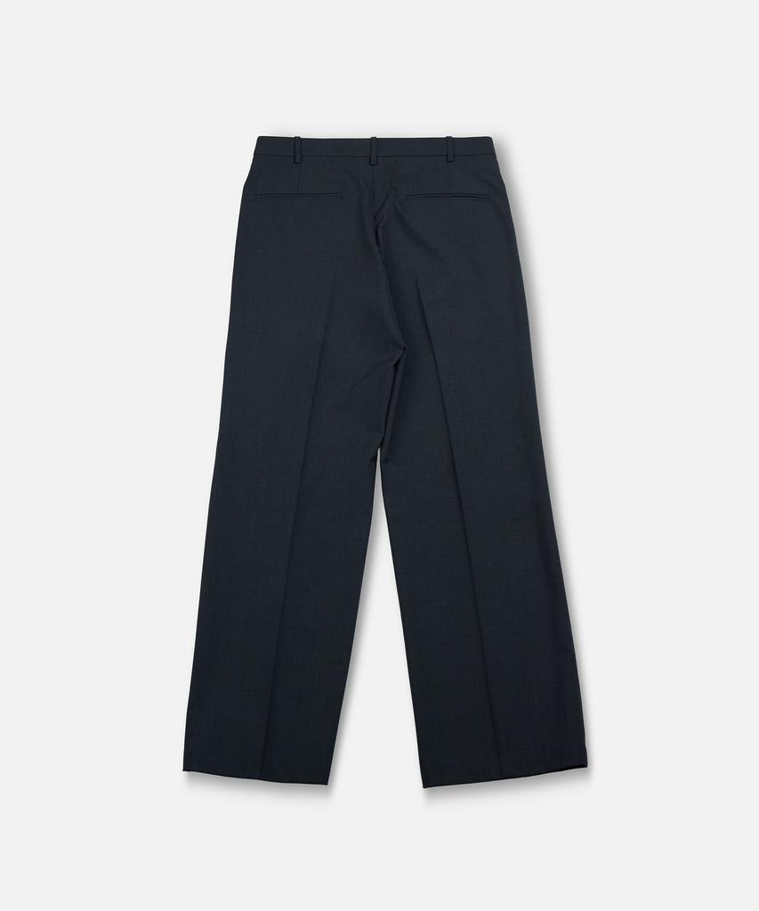 WARDROBE STANDARD Fresco Wool Two Tuck Pants Gray