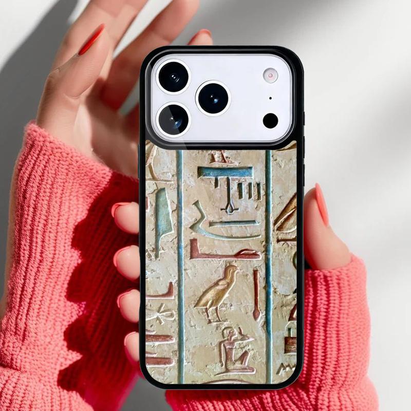 Egyptian-Hieroglyphics Phone Case for iPhone 17 16 15 14 13 Pro Max Back Cover for 12 11 Pro Coque