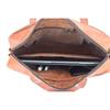 Goat Leather Office Briefcase Messenger Bag 15 In Laptop Satchel Shoulder Bags