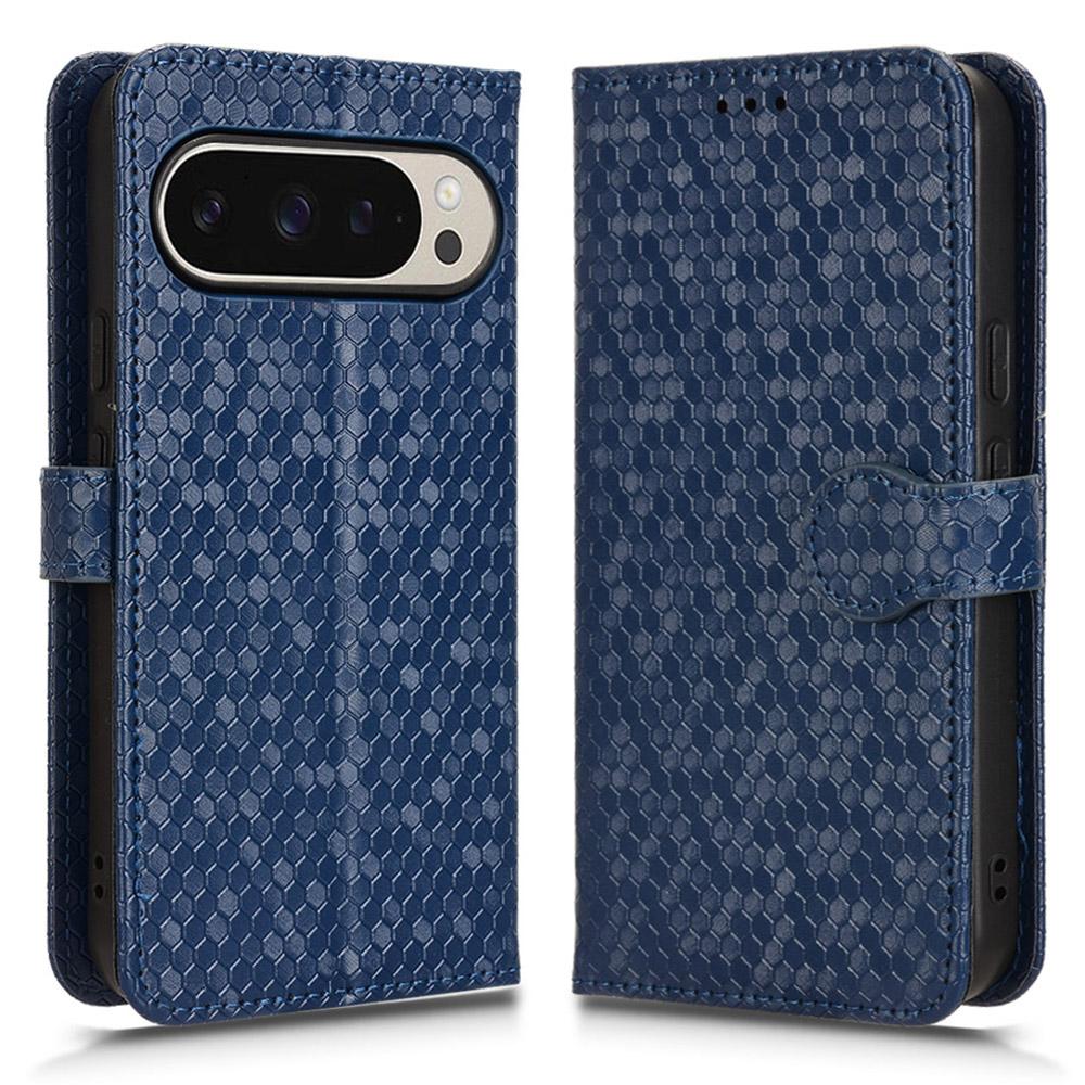 For Google Pixel 10 Pro/Pixel 10 Wallet Case Dot Pattern Imprint PU Leather Phone Cover with Wrist Strap