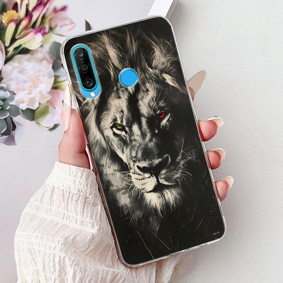 Для Huawei P30 Lite P 30 P30 Pro Крутой Чехол для Телефона с Рисунком Дракона и Тигра Для Huawei P30 P30Pro P30lite Мягкие Силиконовые TPU Чехлы