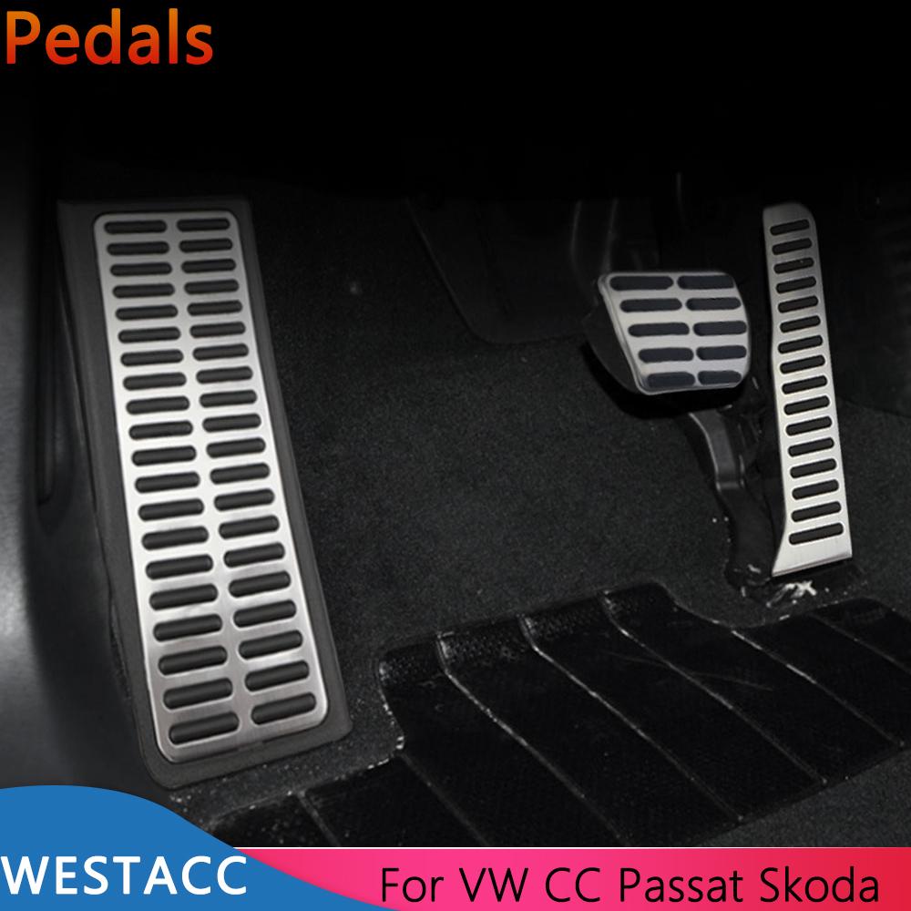 Накладка на педали автомобиля для Volkswagen VW Passat B6 B7 R36 R-line CC для Skoda Superb LHD педаль акселератора и тормоза