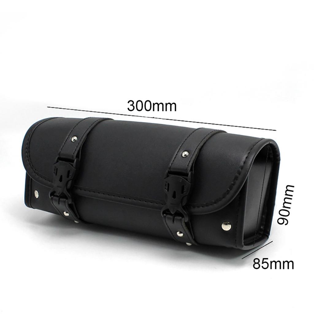Motorcycle Tools Bag Barrel Shape Motorcycle Front Bag Black Waterproof Saddlebags Motorcycle Riding Bag