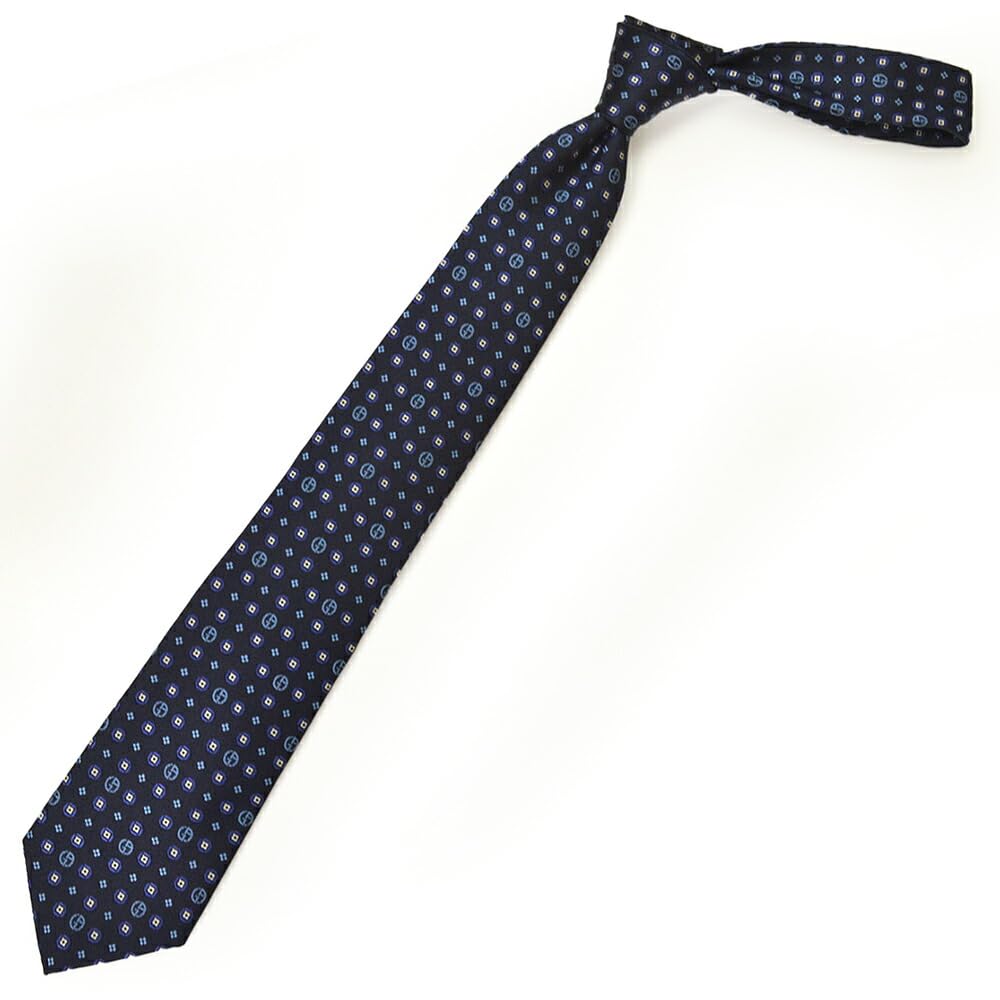 Giorgio Armani Necktie Brand Logo Pattern Silk Necktie Width Ega23w002 NIGHT BLUE Navy [Giorgio Armani] Men's (Sword 8cm) 3F918-00036