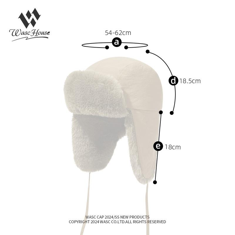 Autumn and Winter Men's and Women's Warm Ear Protectors, Fleece Thickened Outdoor Sports Waterproof and Cold-proof Skiing Flight Hats