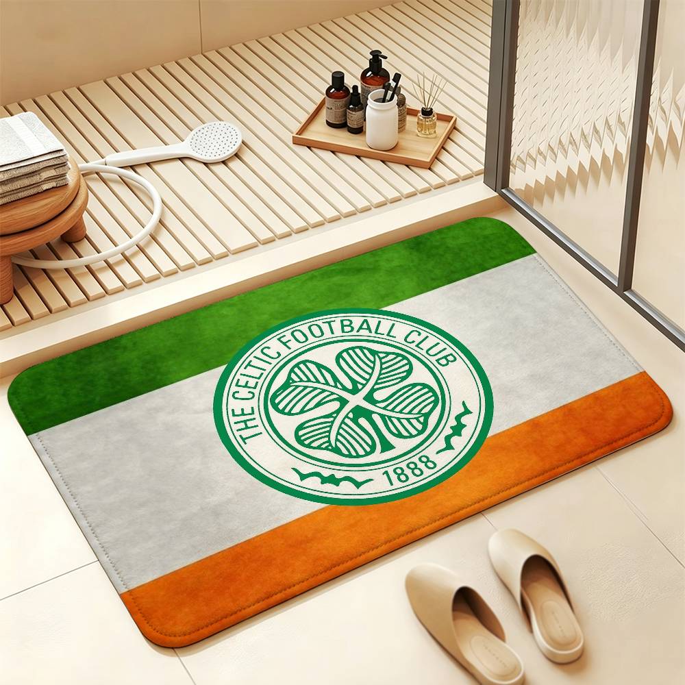 C-Celtic FC Нескользящий Коврик для Пола Короткий Плюшевый Ковер Мягкий Удобный Машинная Стирка Декор для Дома