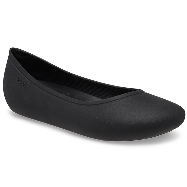 Crocs PU Comfortable Lightweight Versatile Flat Casual Shoes Women Shoes Black 209384-001