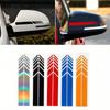 2 шт. Наклейки на зеркало заднего вида Универсальный стайлинг автомобиля ПЭТ наклейка Декоративная наклейка полоса для зеркала заднего вида Автоаксессуары