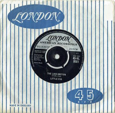 7-дюймовая пластинка LITTLE EVA - The Loco-motion 45HL9581 London Records, 1962 Великобритания Рок Б/У