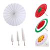 Vintage Handmade Paper Umbrella Traditional Blank Paper Umbrella DIY Painting Paper Umbrella  Home